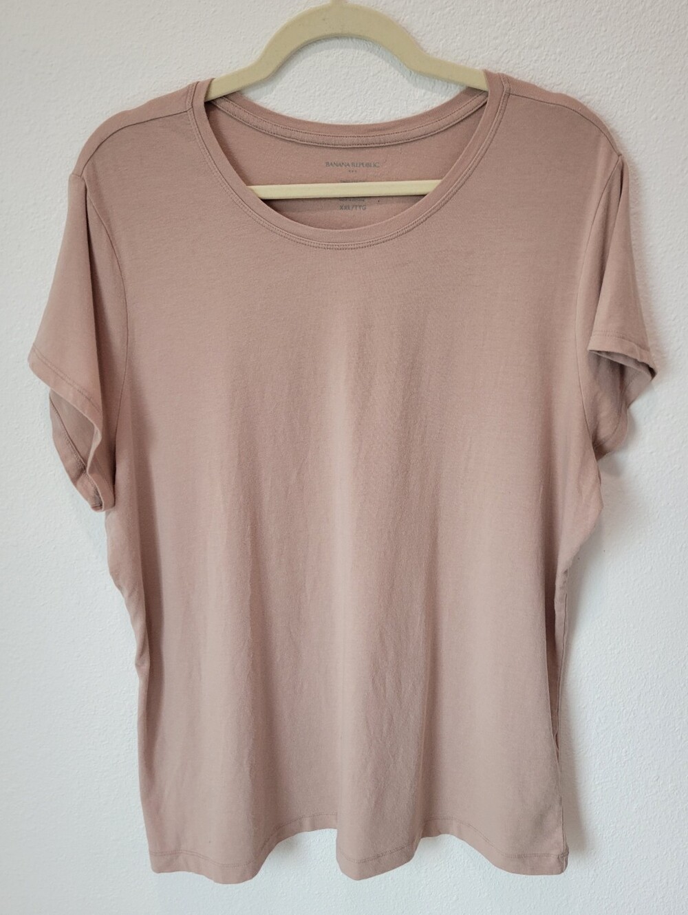 Banana Republic Timeless Tee Womens XXL Dusty Pink Soft Cotton Blend T-Shirt